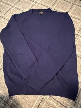 J. Crew Men's Navy cashmere Crewneck Sweater